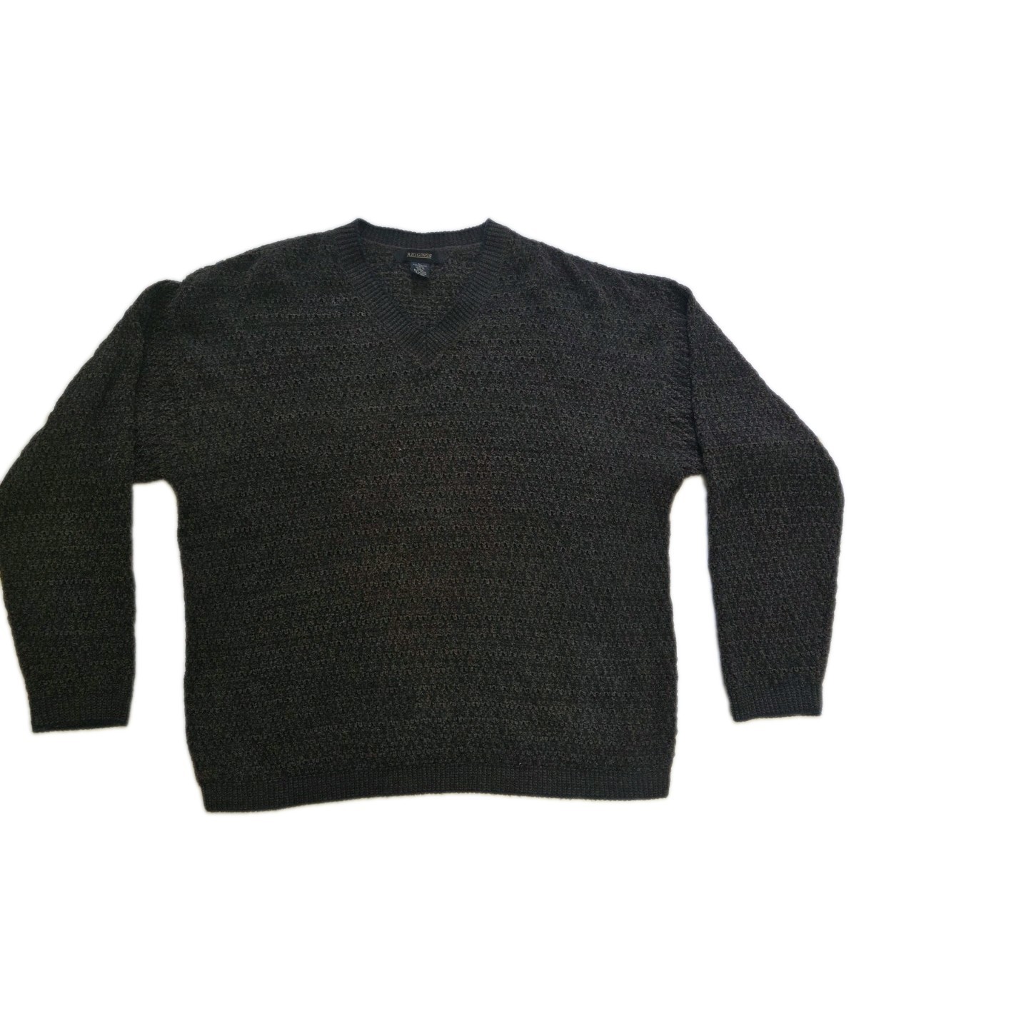 Vintage J. Riggings V Neck Sweater Made In Korea ’80’s Brown Size Large