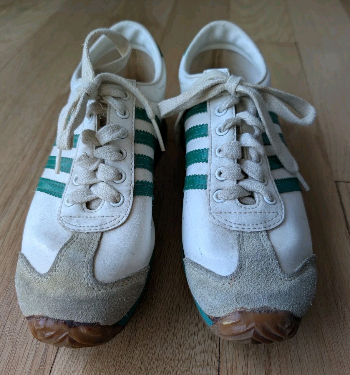 Vintage John Havlicek Superstar Pro Men Sz 8 Green White Basketball Korea Shoes