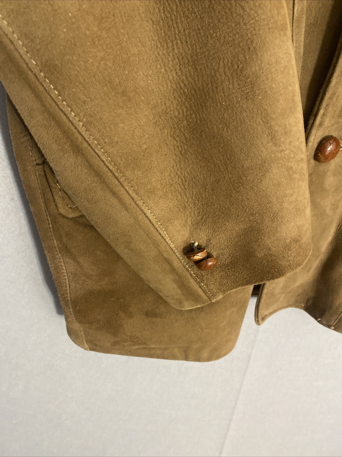 Vintage 1960s DuPont Quilon Soft Leather Jacket Faux Fur Lined Size 40 Stitched