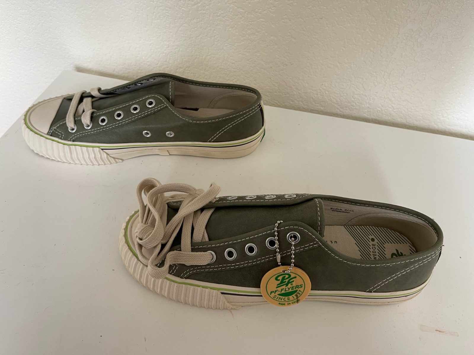 Vintage PF Flyers Center Lo Reissue Sneakers Olive Green Size 8 ½