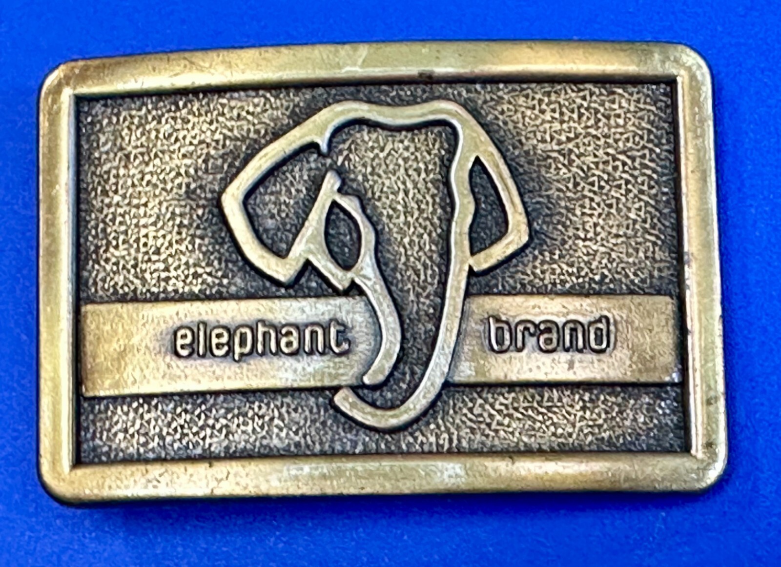 Elephant Brand Fertilizer Mascot Ernie Brass Tone Belt Buckle by Century Canada
