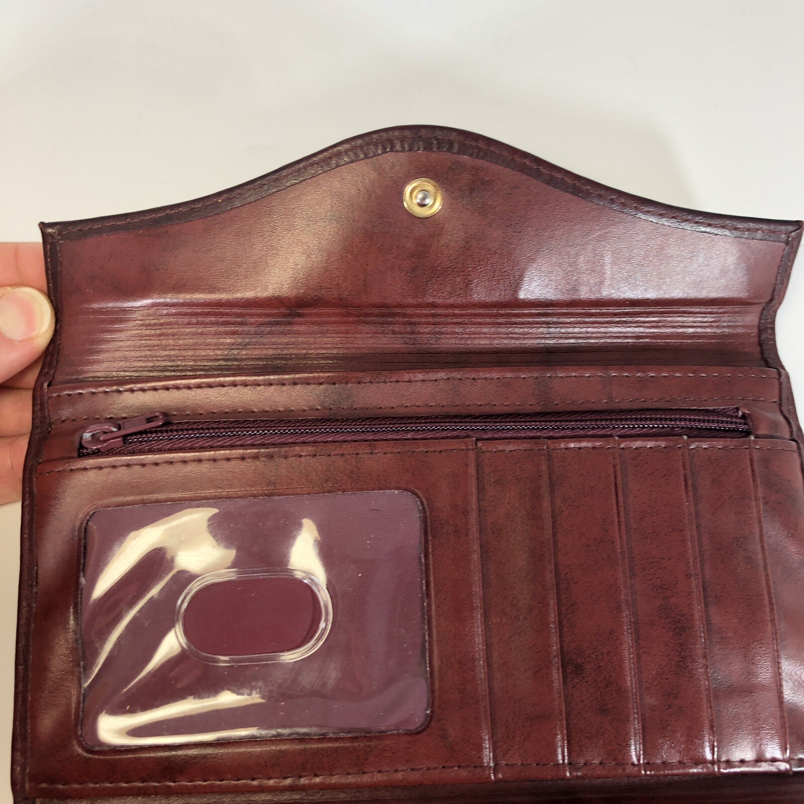 Vintage Buxton Top Grain Cowhide Checkbook Wallet *Checkbook Cover Not Included*