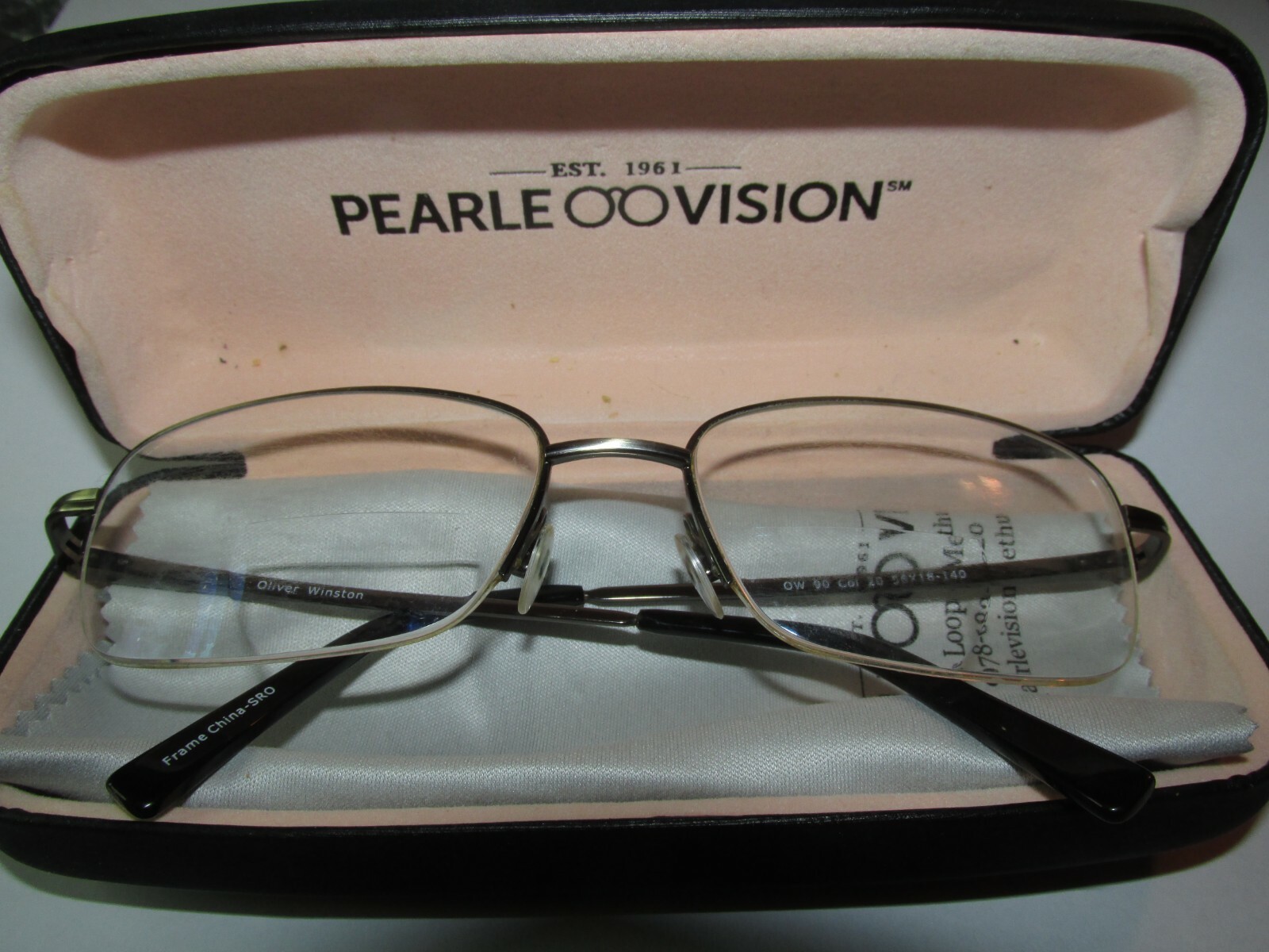 Oliver Winston Eyeglasses OW 90 Col 20 56X18-140 Bifocal w case Pearle Vision