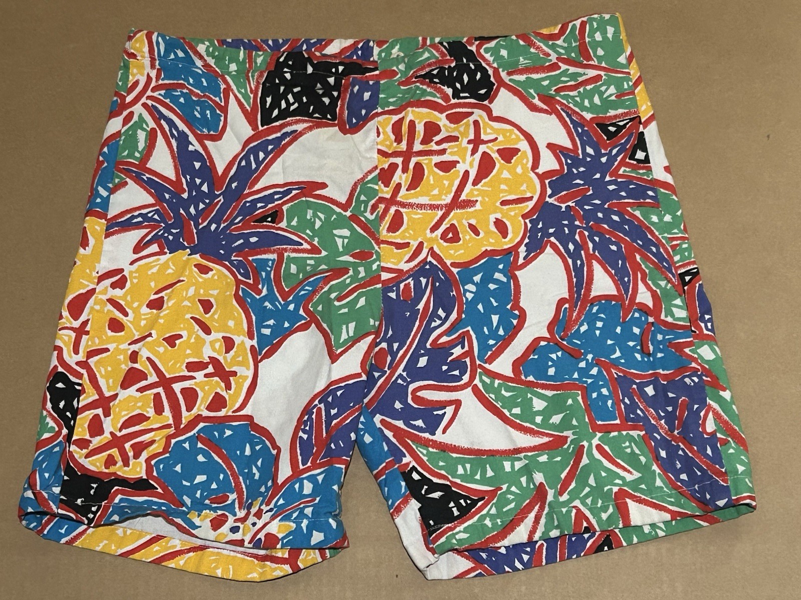 Original Jams Surf Line Hawaii Vintage 80s Tropical Beach Shorts Size Small