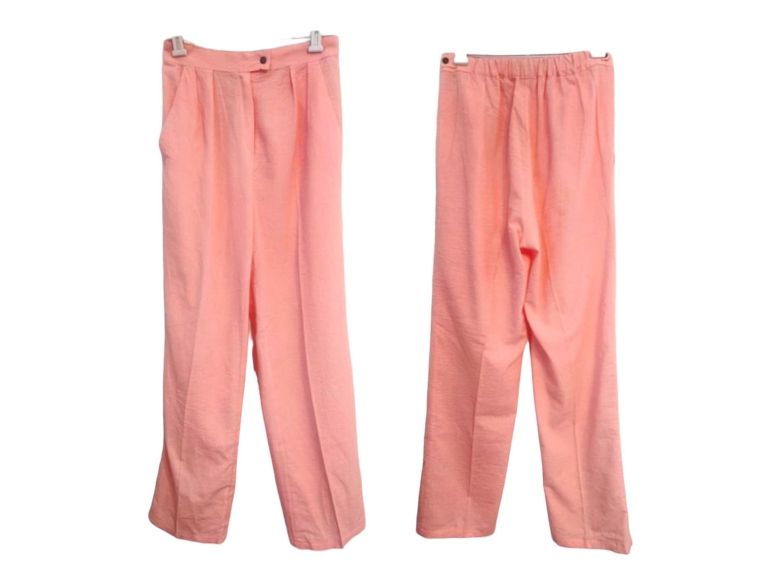 Vintage 80s Peach Cotton Summer Pants Vintage Balkan 26 28 Waist