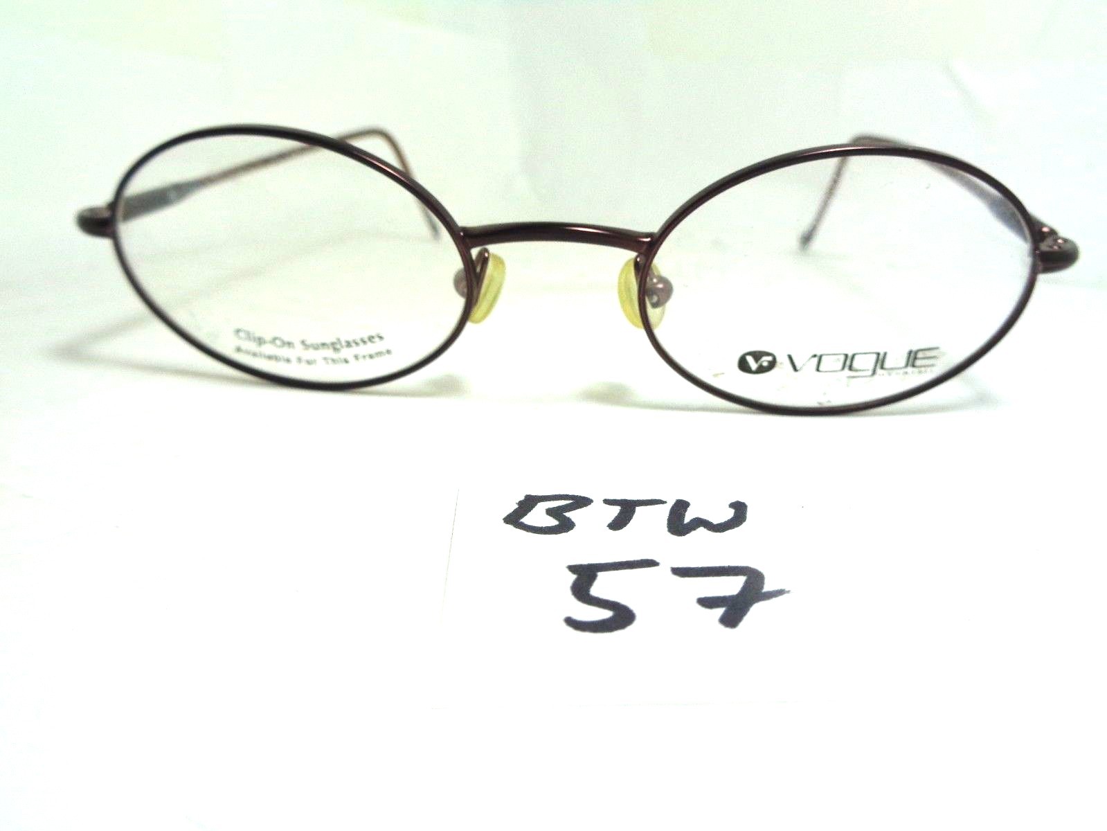 Vtg Nos VOUGUE Eyeglass Frame VO 3272 537-S Round Brown (BTW-57)