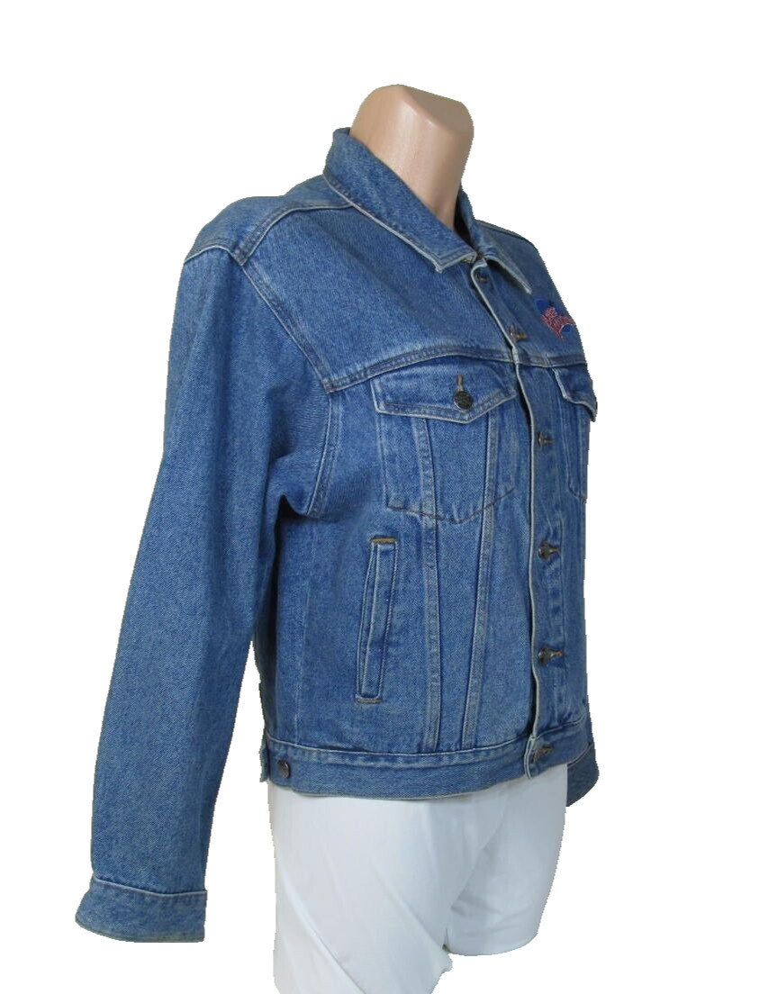 PLANET HOLLYWOOD BEVERLY HILLS Womens Size Small Vintage 1990s Denim Jean Jacket
