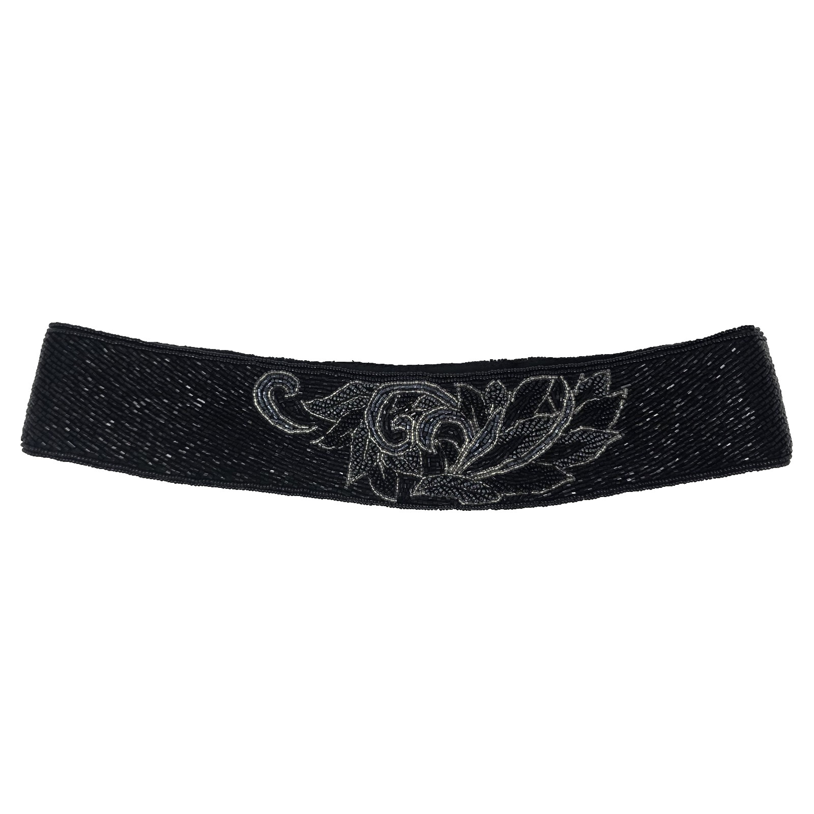 Vtg LA Regale LTD Women’s M Hand-Beaded Cummerbund Belt 80’s Floral Adjustable