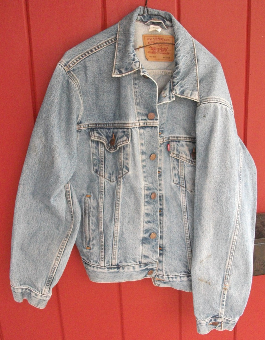 Vintage Levis Mens Denim Jacket Blue Sz M Trucker Jean 70507-0389 READ