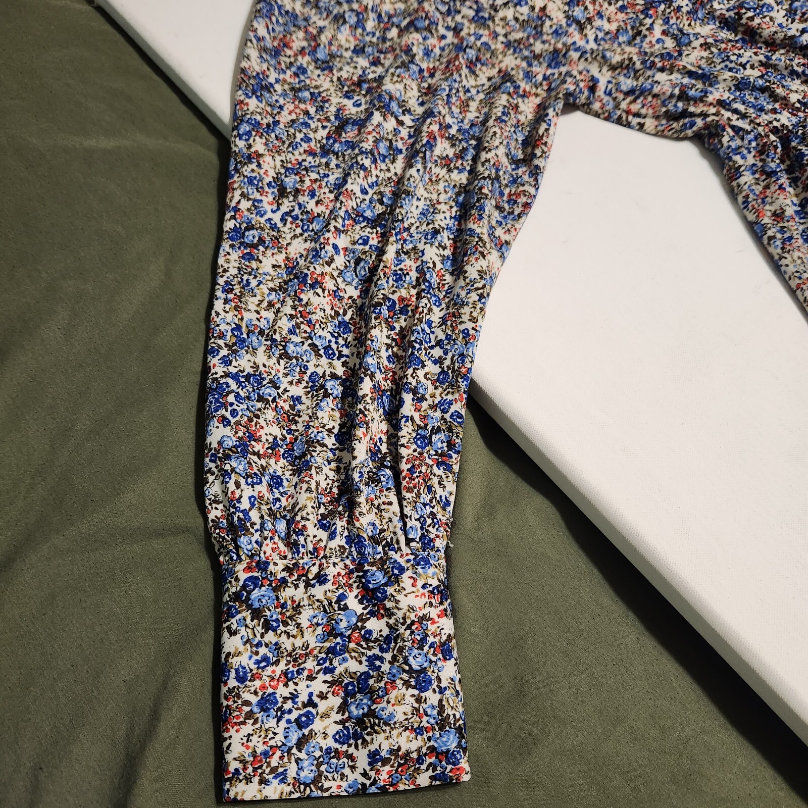 Vintage 70s Sears Jr Bazaar Dress Small print floral groovy boho modest
