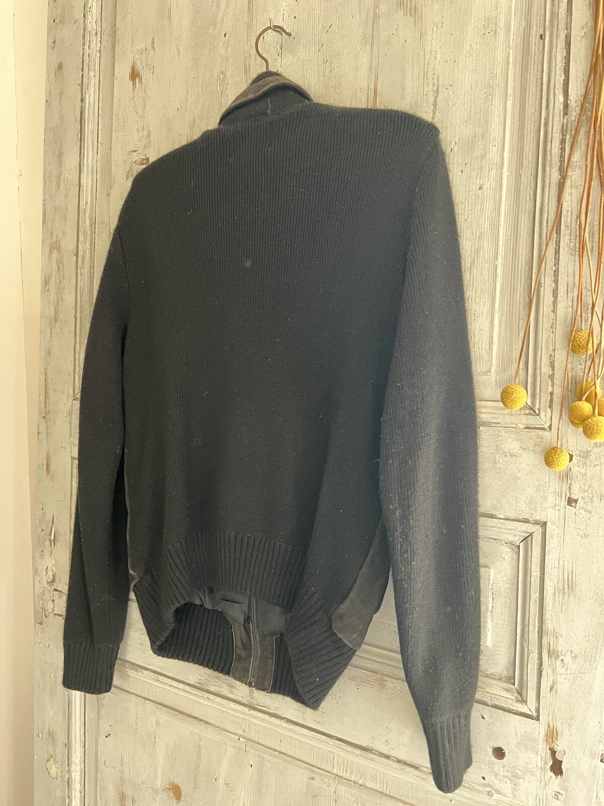 Vintage French black SUEDE JACKET c1950