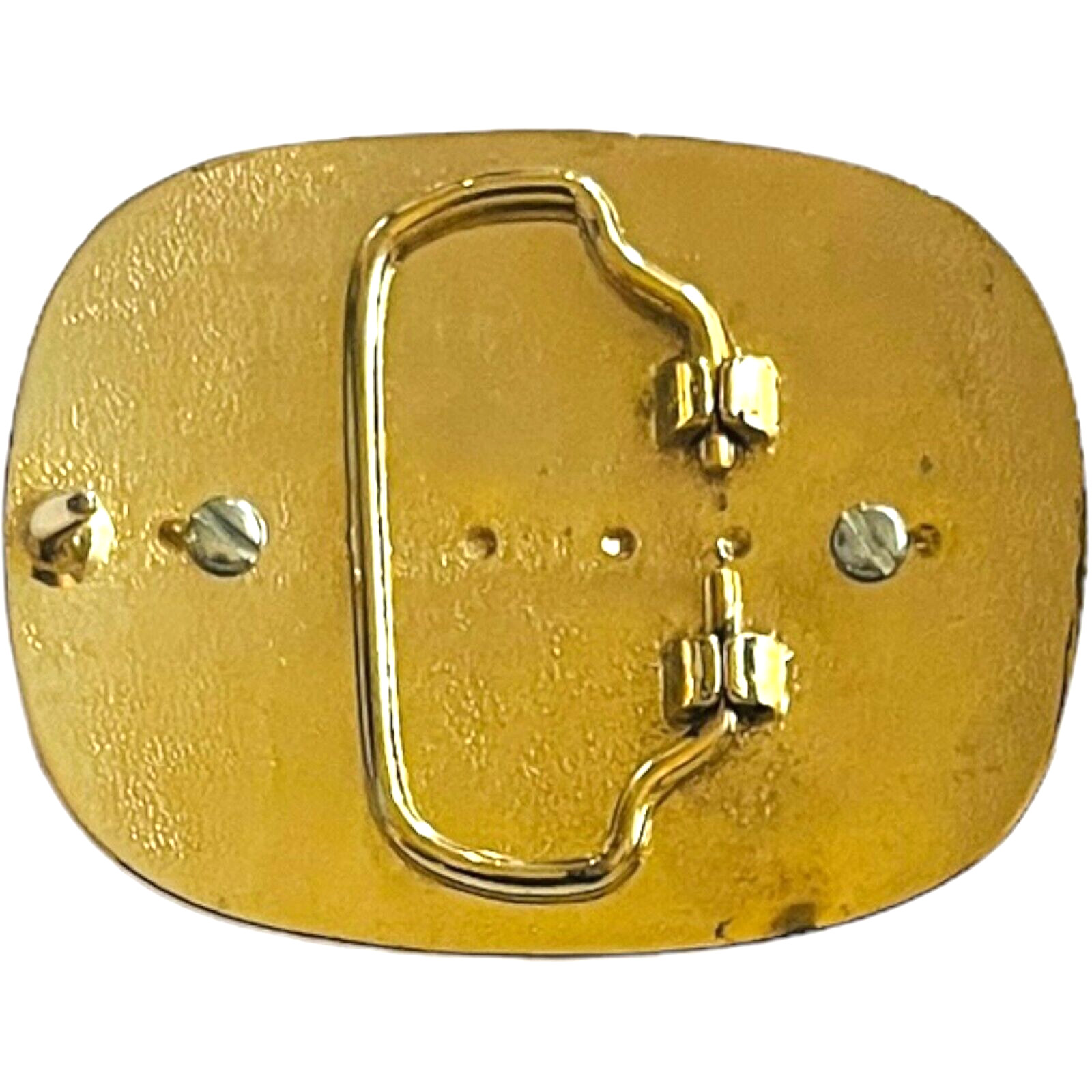 Susan B Anthony Belt Buckle – Vintage – Gold and Black Color – 3″ W x 2 1/4″ H