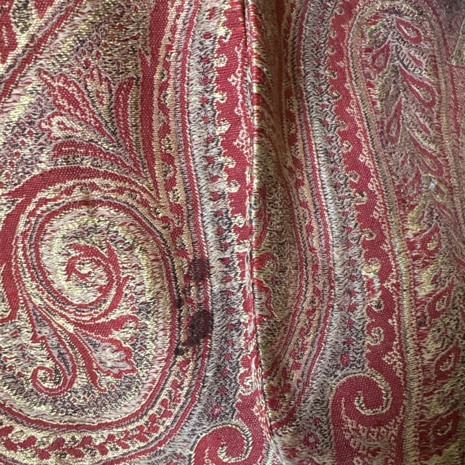 Antique Edwardian Paisley Wool Coat Soutache Closures Bonwit & Teller Vintage