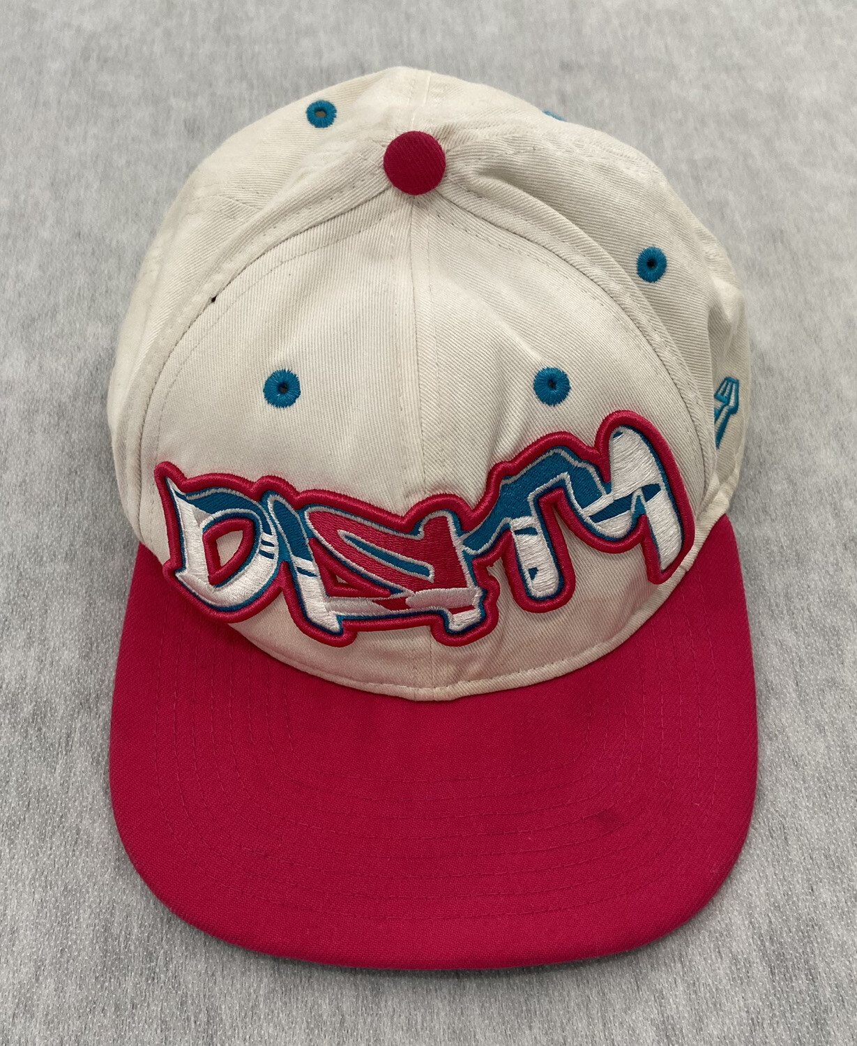 VINTAGE Style New Era DIRTY Snapback Adult Hat Graffiti Pink Blue Cap Men Cotton