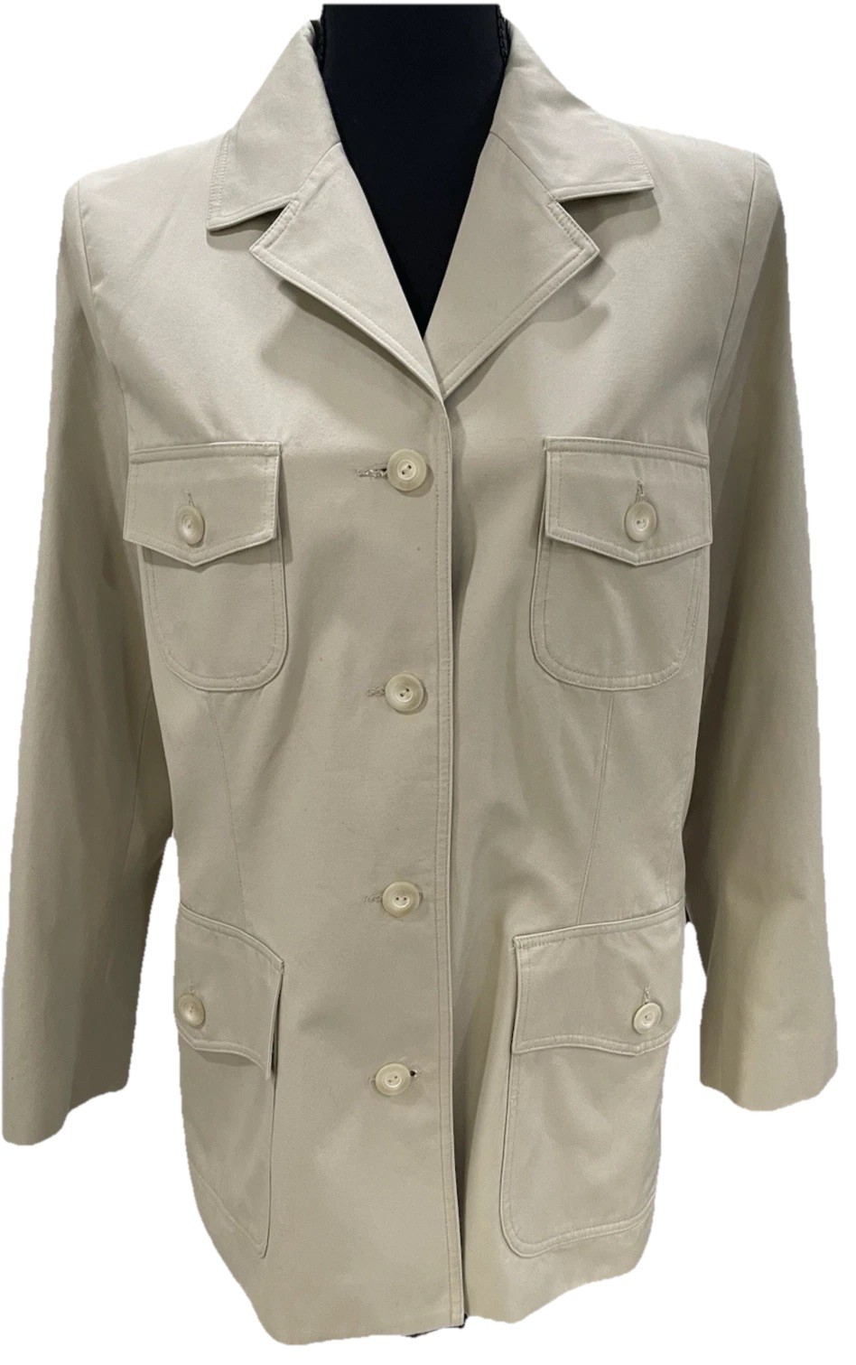 Gallant Safari Jacket Men M Beige Khaki USA Made 70s Vintage Field Coat