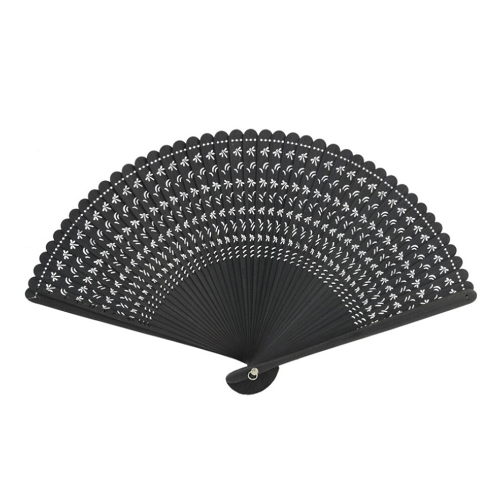 Mini Handheld Fan Black Fans Foldable Japanese Manual Japanese-style