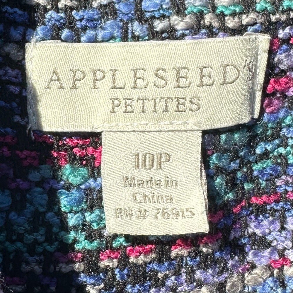 Vintage Appleseed’s Multicolor Women’s Button Up Tweed Blazer Jacket