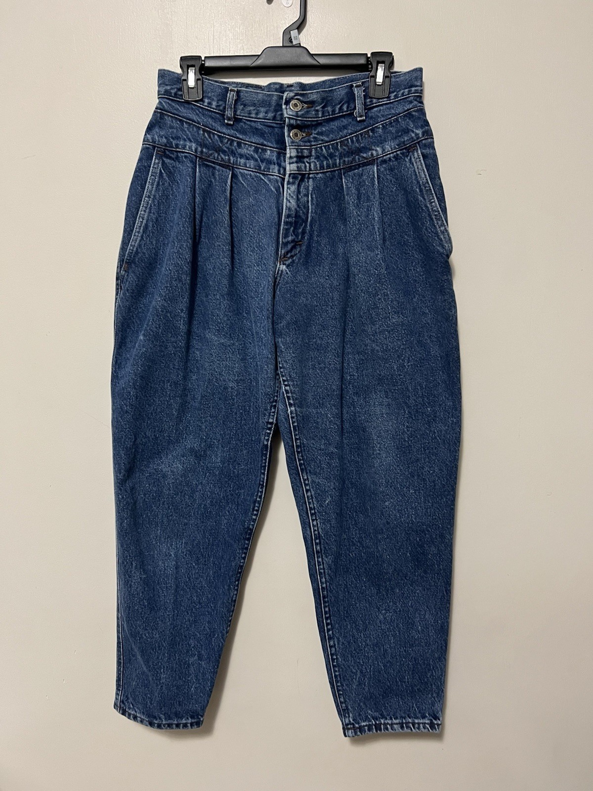 Vintage Lee Bareback high waist baggy mom jeans Medium Wash blue size 6/8 petite