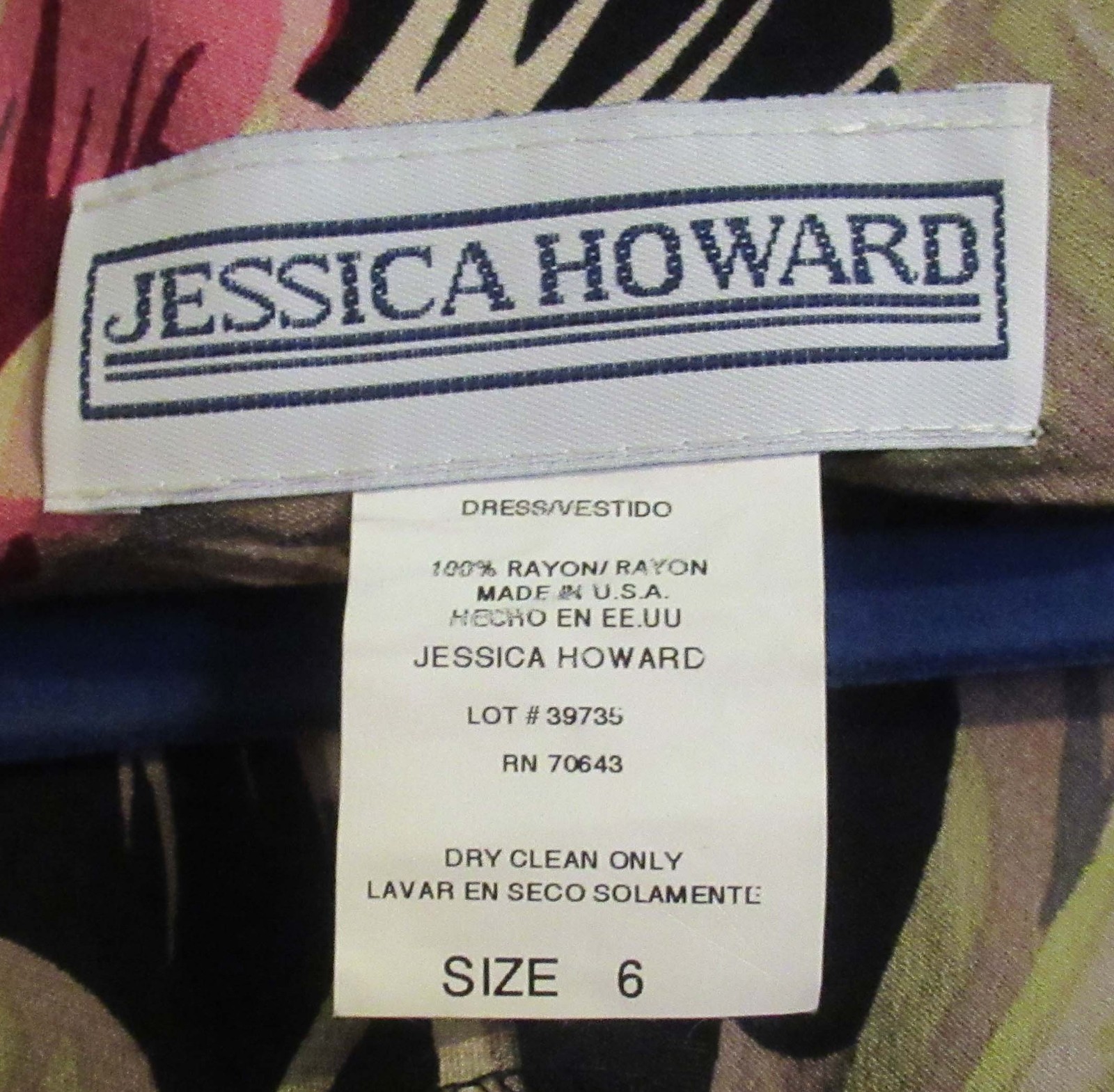 Jessica Howard Retro 40s design Floral dress Size 6 U.S.-made