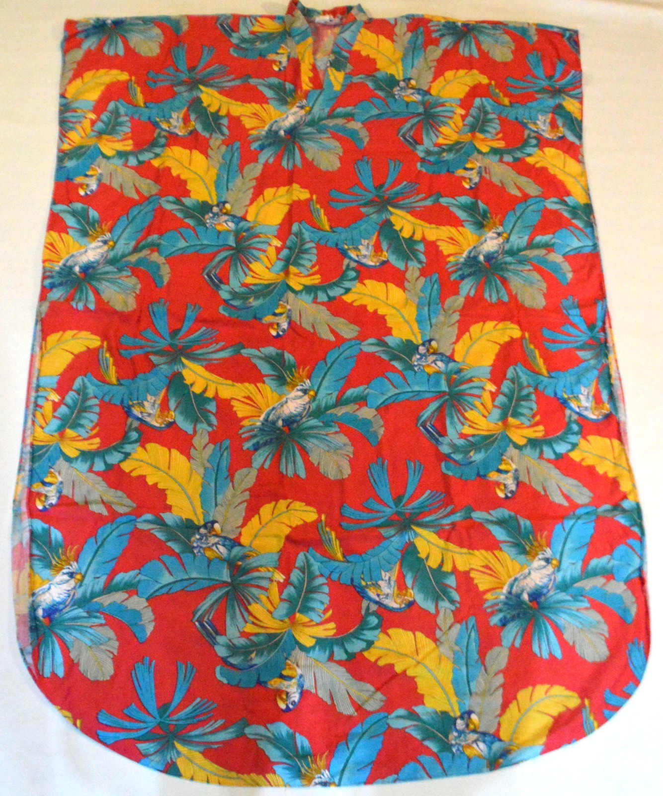 Vintage 1970s Royal Palm Hawaii Colorful Botanical Floral Dress Rare HTF