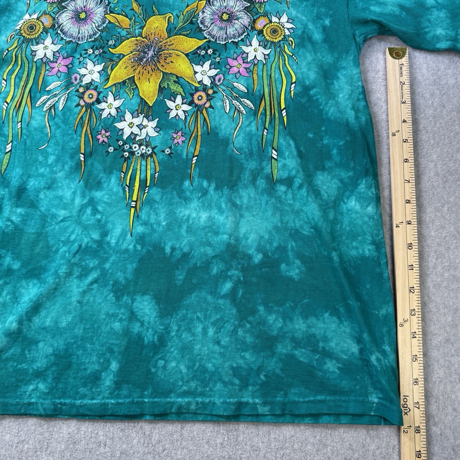 Vintage 90s RagTops Tie Dye Floral Graphic T-Shirt Men’s L USA Made
