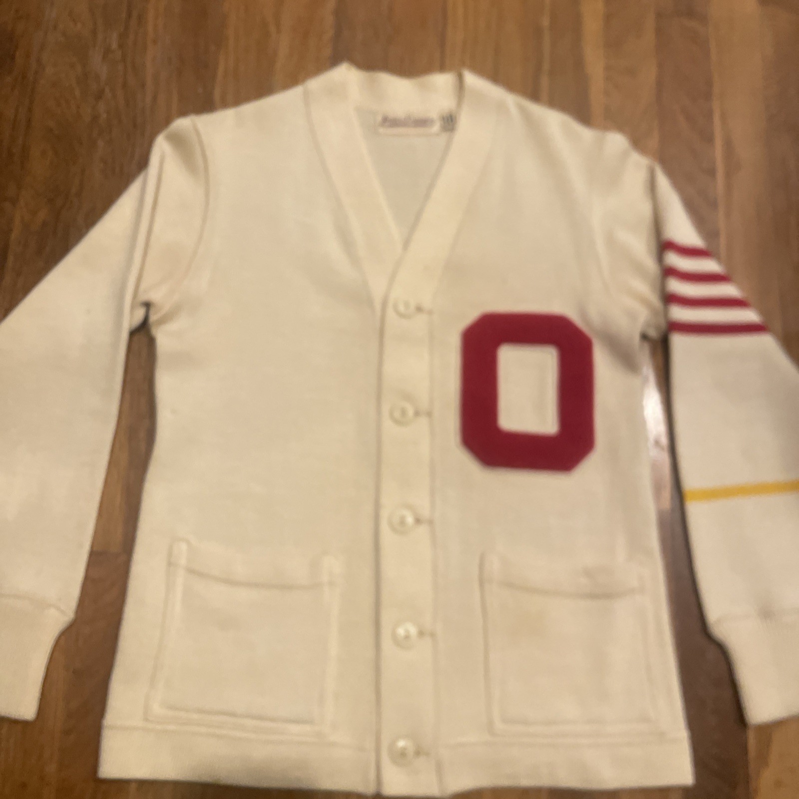 1960’s UNIVERSITY OF OKLAHOMA Letterman Sweater-Lowe & Campbell-Knit-Size 38