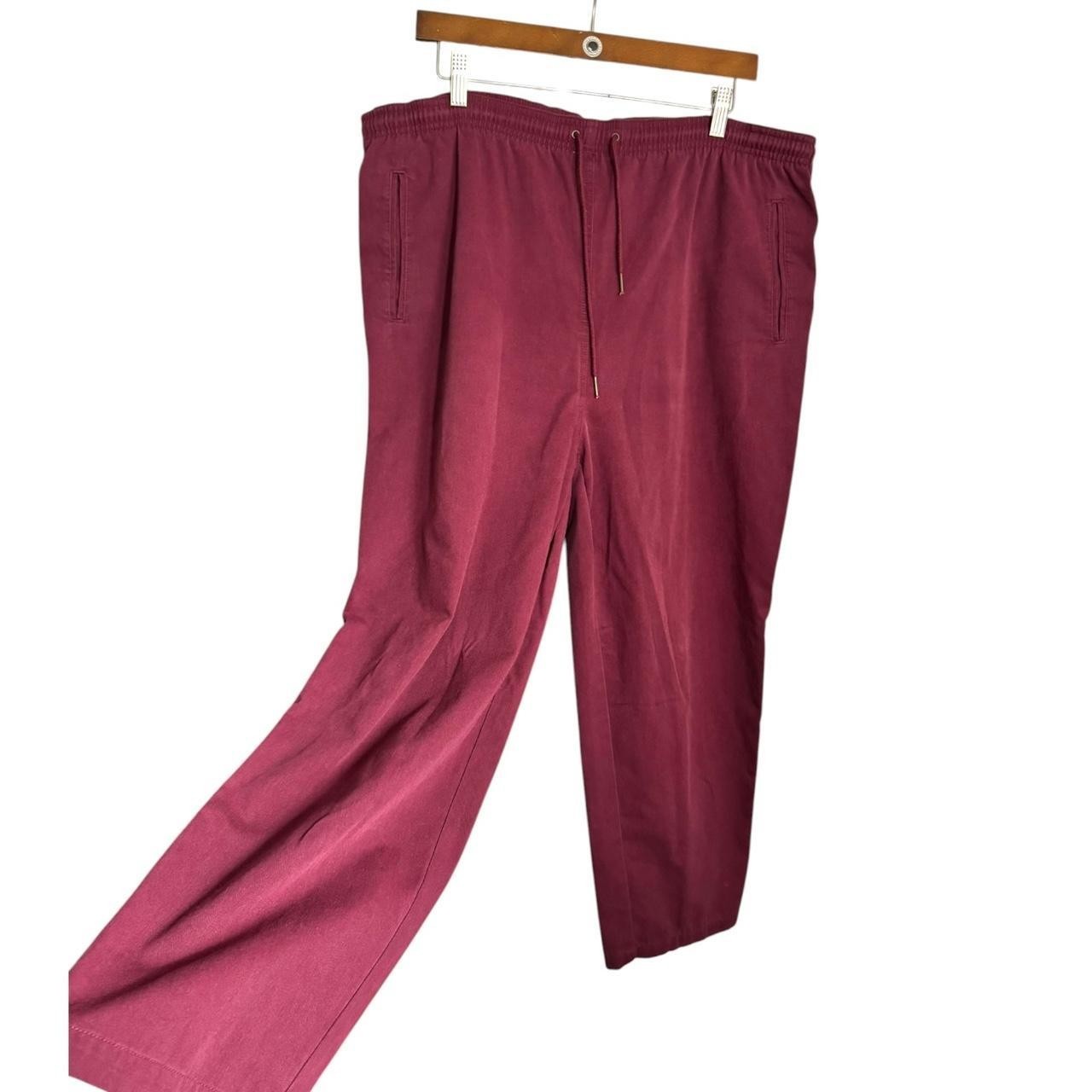 Hasting & Smith Drawstring Maroon Trousers Women’s Size XL Casual Vintage Pants