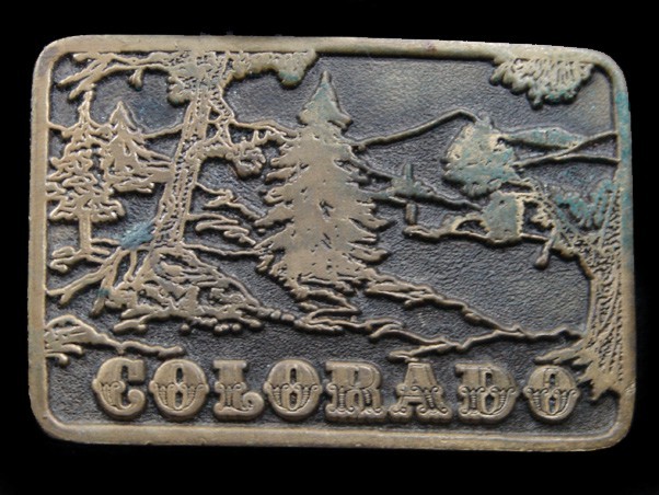 SA15117 *NOS* VINTAGE 1975 **COLORADO** STATE COMMEMORATIVE SISKIYOU BELT BUCKLE