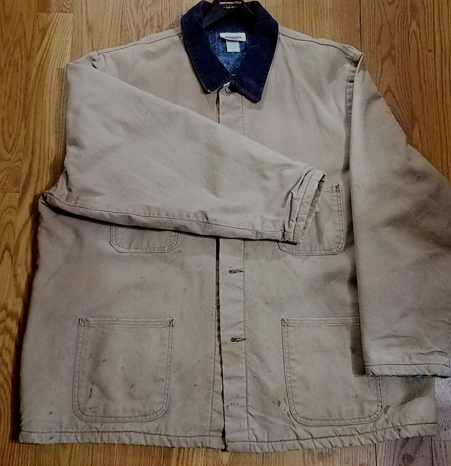 Vintage Dickies nice solid tan coat jacket blanket lined work chore barn XXL USA