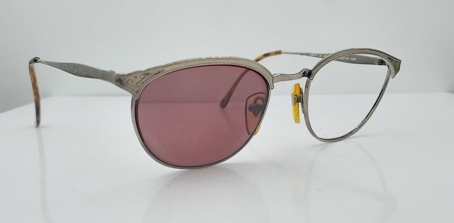 Vintage Guess Eyewear GU833 La Jolla Gray Oval Metal Sunglasses FRAMES ONLY