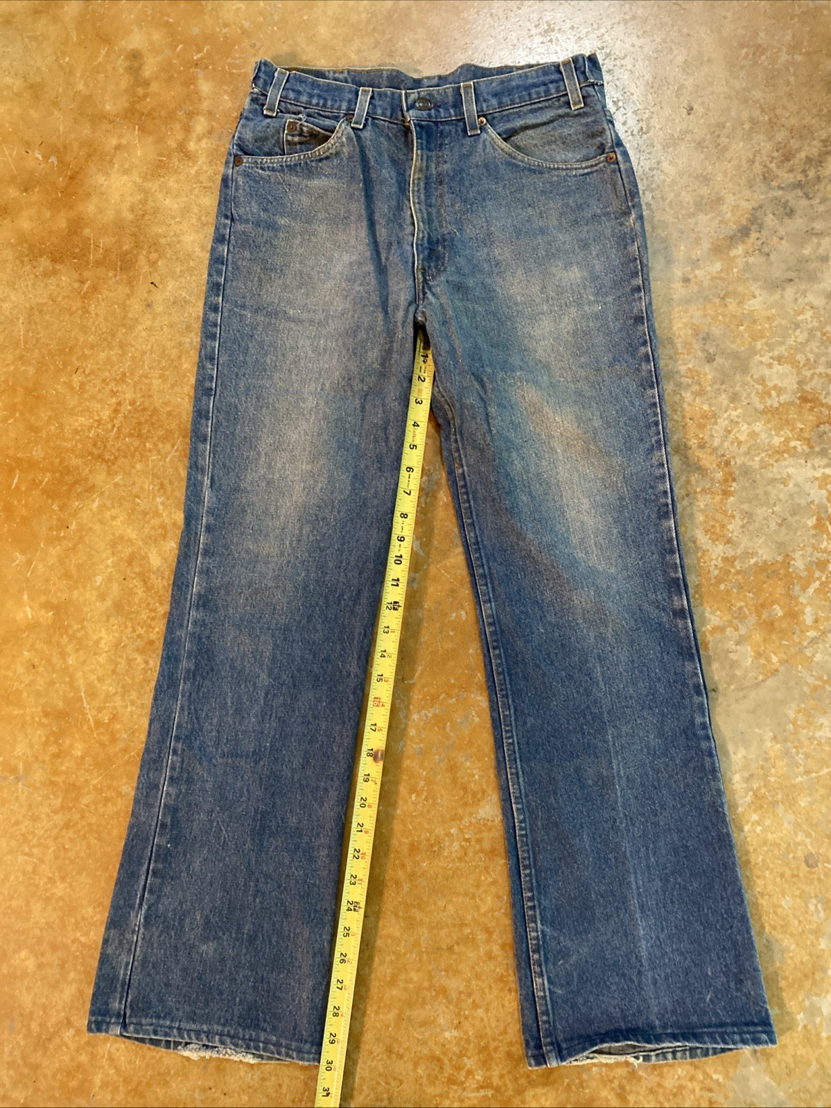 Orange Tab SZ34X36 517 Vtg Levi Jeans Fabulous Look Great Broken Condition