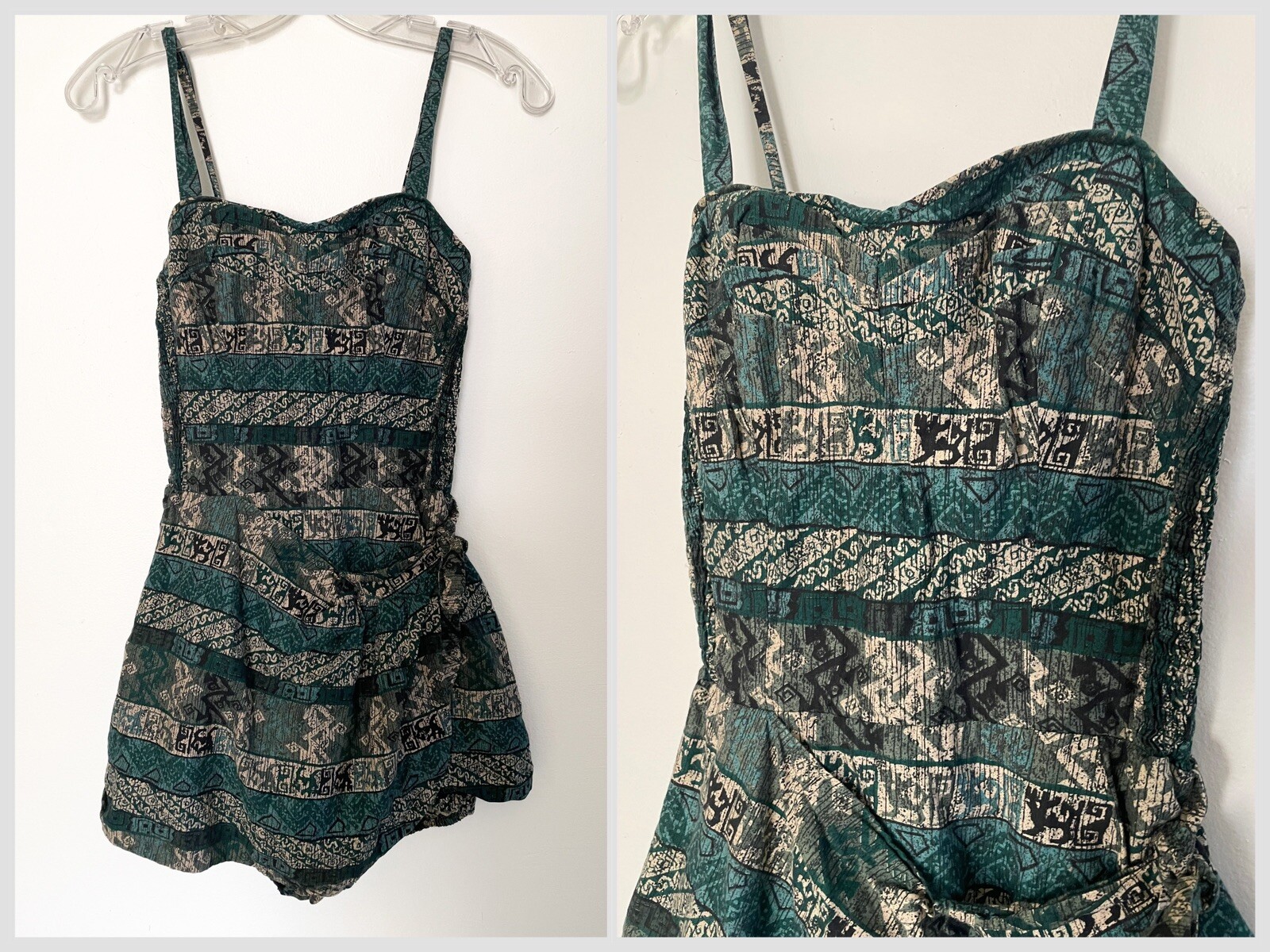 True Vintage 1950’s Hawaiian Swim Suit One Piece The Kahala Honolulu Pin Up XS