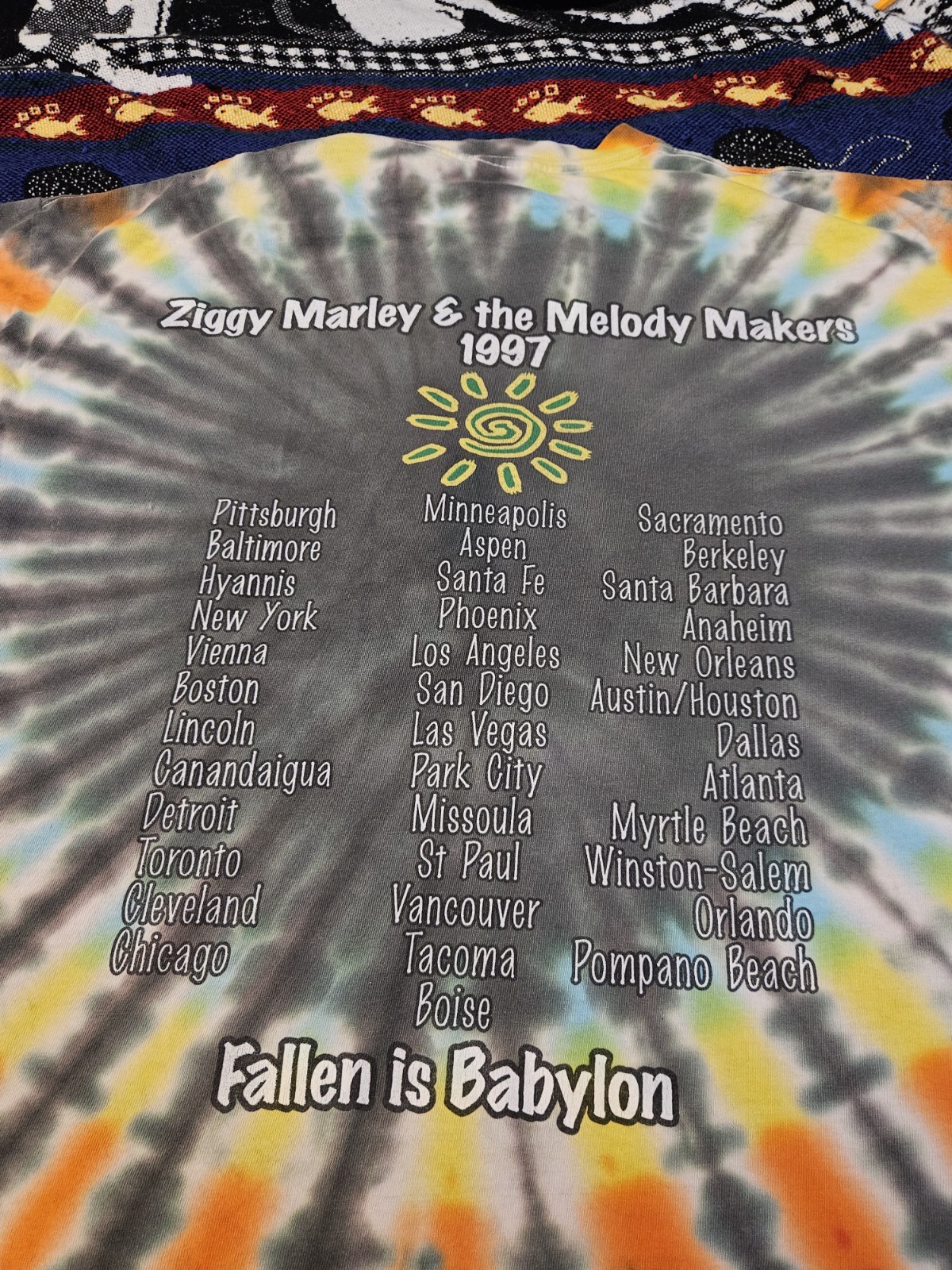 VINTAGE 90s Ziggy Marley Melody Makers Music Band Tour Reggae Hip Hop T-Shirt XL