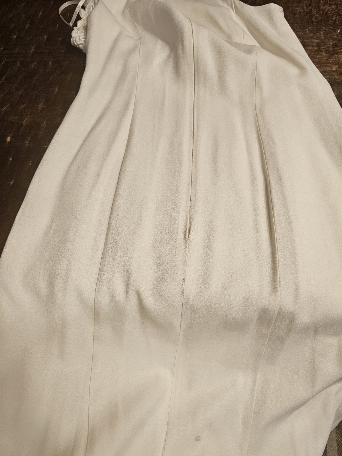 80’s Vintage Off White Creme Lace Scott Mcclintock Long Gown Dress 8