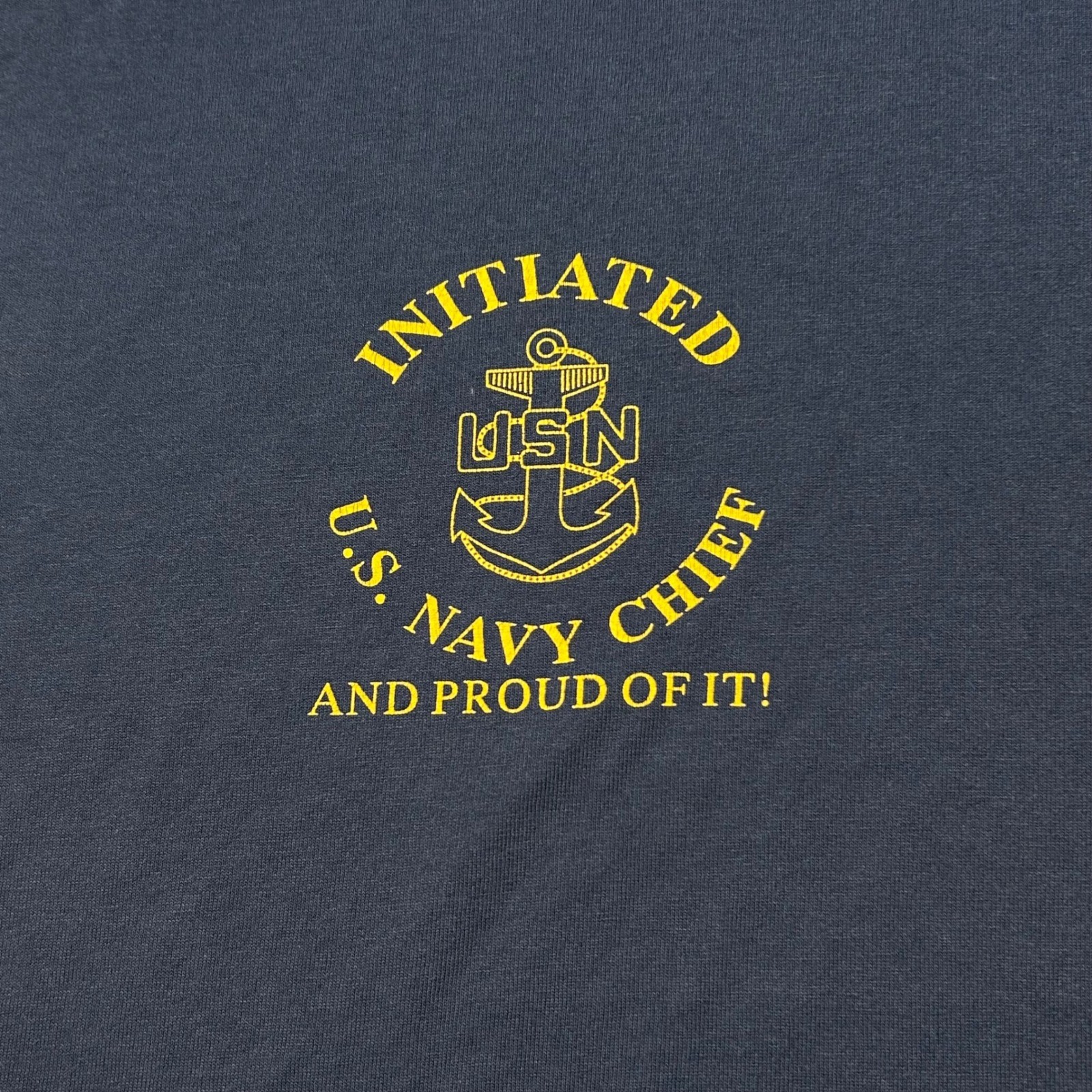 Navy US Navy Chief Quantico T Shirt XL Mens Distressed Vintage Ripped
