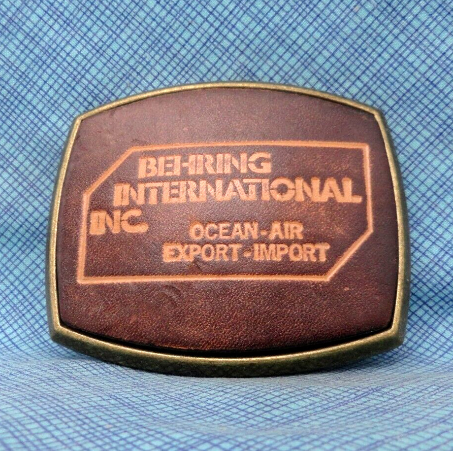 Behring International Promo Belt Buckle Freight Transport Vtg 70s El Cid .SHY070