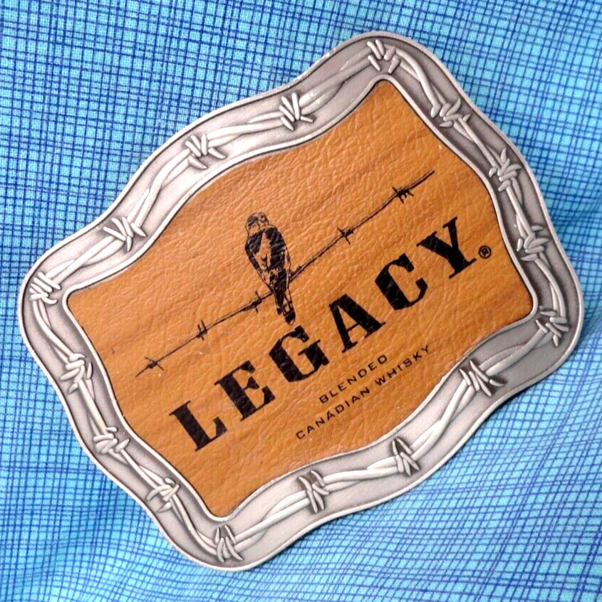 Legacy Blended Canadian Whisky Promo Belt Buckle Sazeracs Vintage BTD .TAZ567