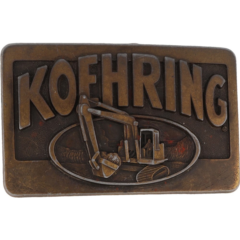 Koehring Crane Excavator Heavy Machinery Equipment 1980s Vintage Belt Buckle