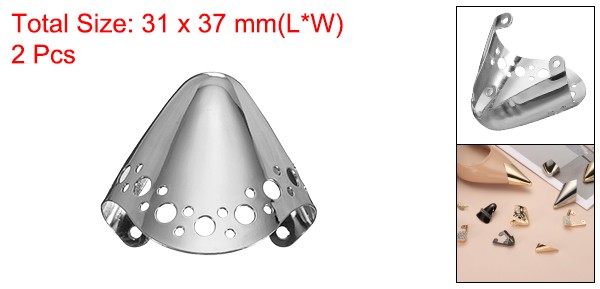 2Pcs Metal Hollow Pointed Shoe Head Tips Cap for Shoe Protection Repair(Silver)