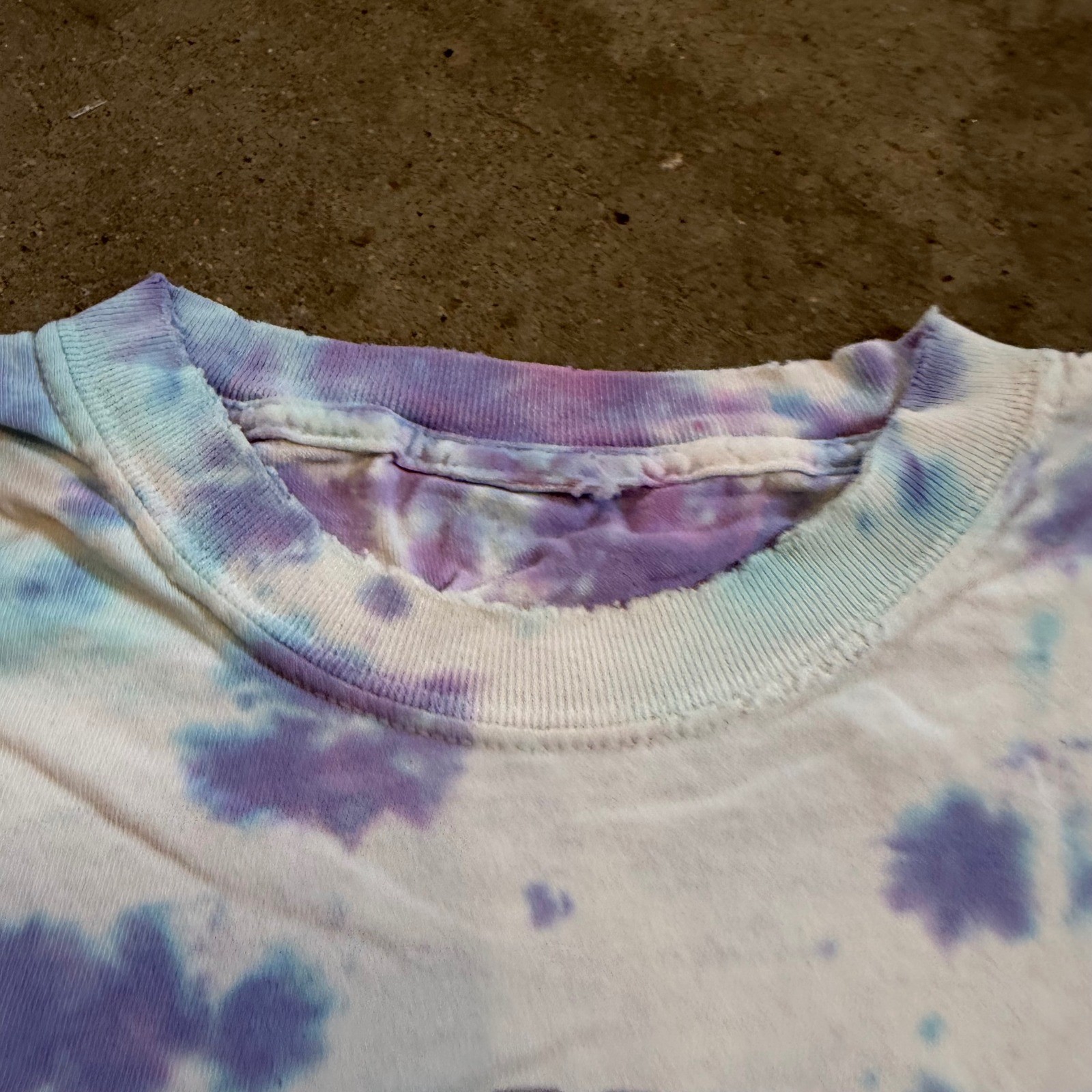 Vintage CSNY Crosby Stills Nash & Young Tour T-Shirt XL Purple Tie Dye 90s Band