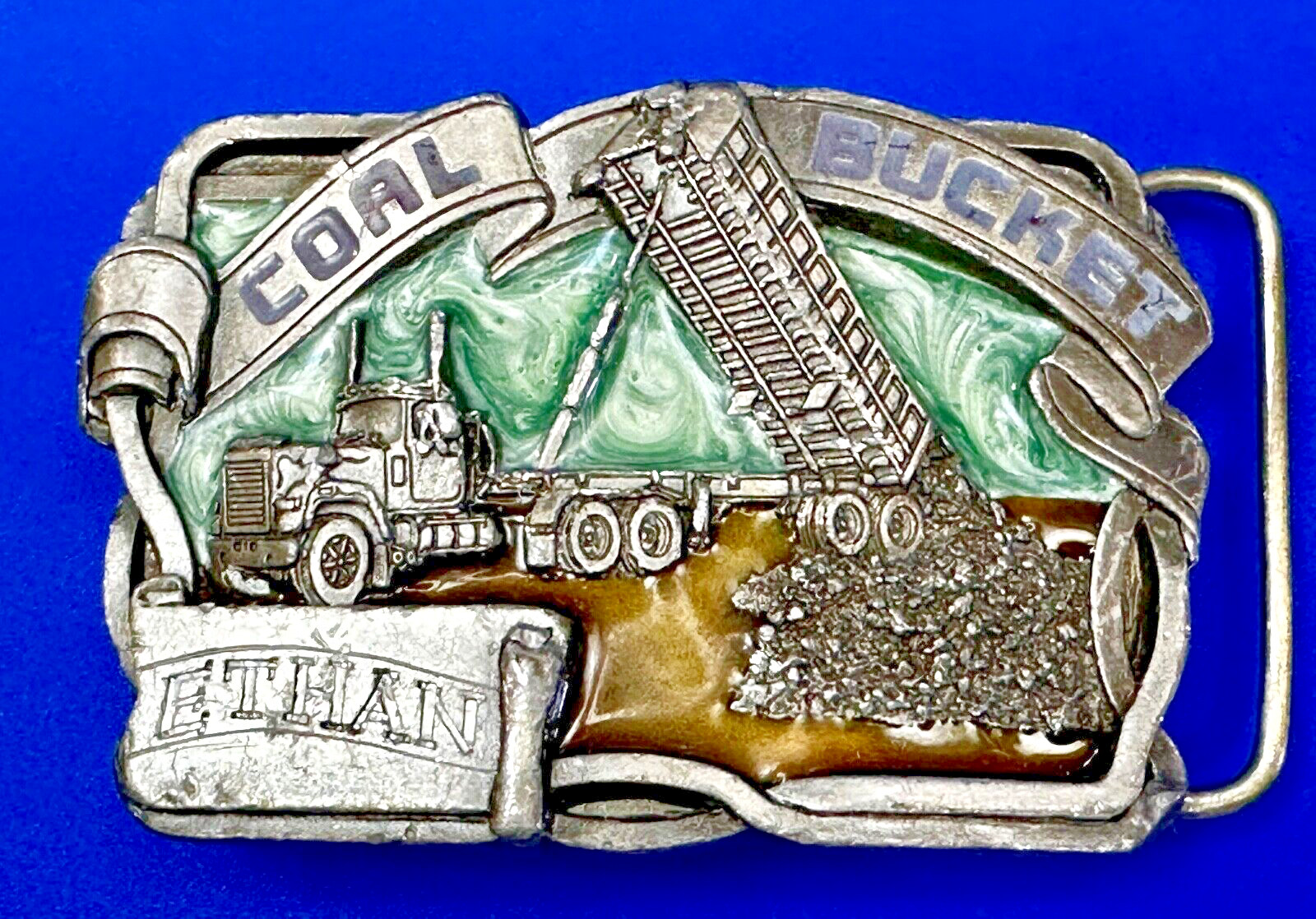Coal Bucket Miner Vtg. Masterpiece Collection Belt Buckle by Buckles of America