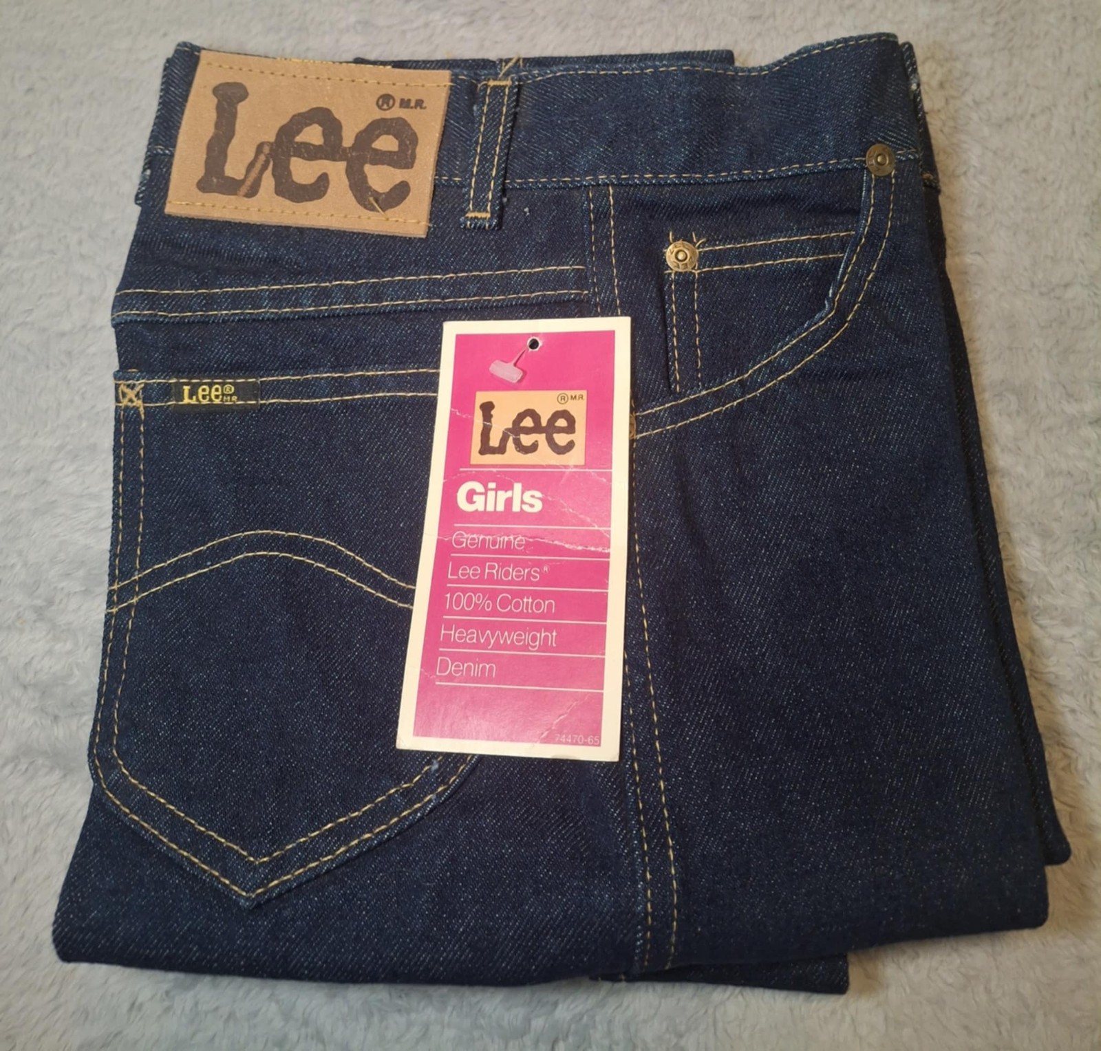 Vintage LEE Girls’ Rider Dark Denim Straight Leg Jeans Size 12 Slim NWT See Desc