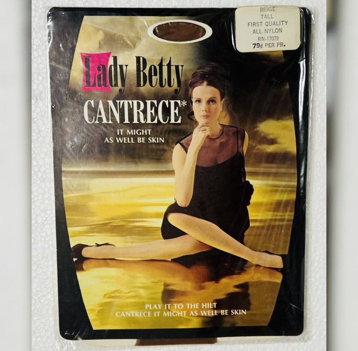 NOS Lady Betty Cantrece Nylons – Original Packaging Beige Tall Vintage NWT