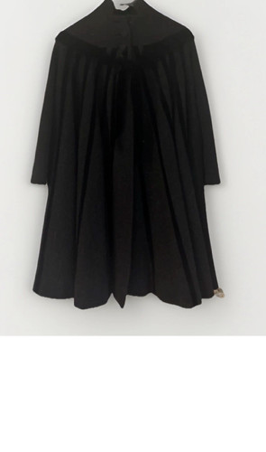 Vintage 1950s Lilli Ann Black Mohair Princess Coat Swing Fit Flare San Francisco
