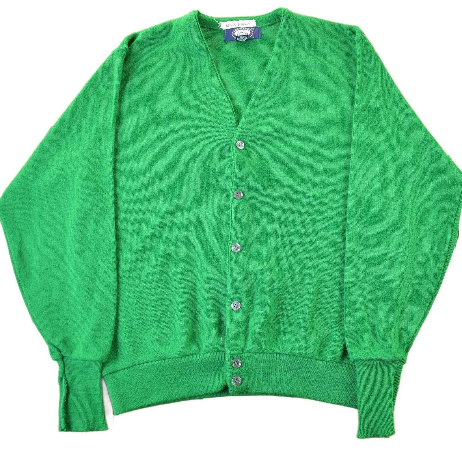 Vintage 1980s Knights Bridge Knit Cardigan Sweater Men’s XL