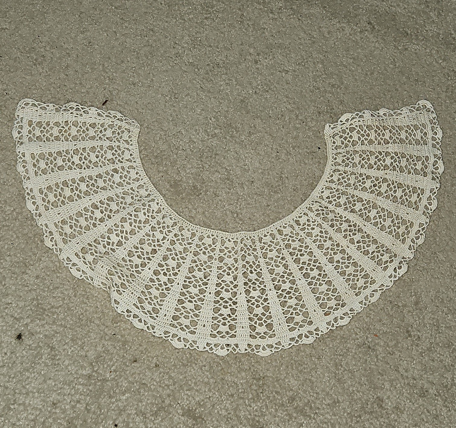 Vintage Handmake Lace Detachable Collar Victorian Look Formal Lace Collar Acc.
