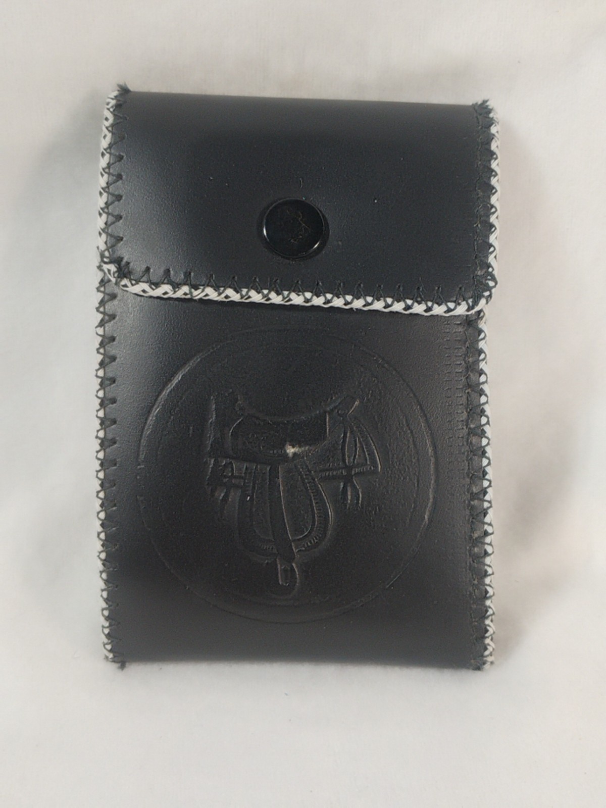 Vintage 1960’s Genuine Cowhide Leather Cowboy Themed Kids Wallet Horse Saddle