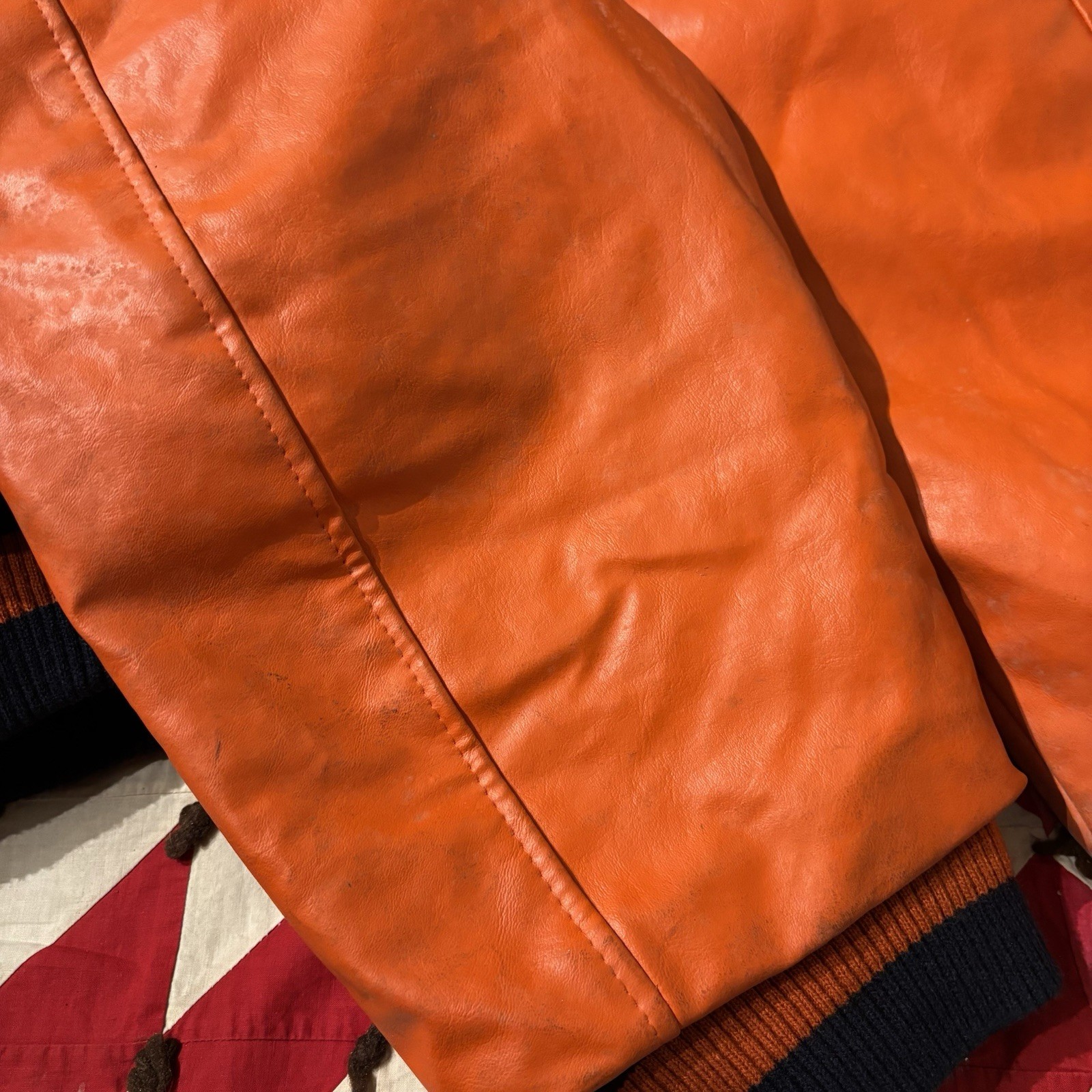 Vintage Wrestling Varsity Jacket Mens As Is Worn Flaws READ 2XL