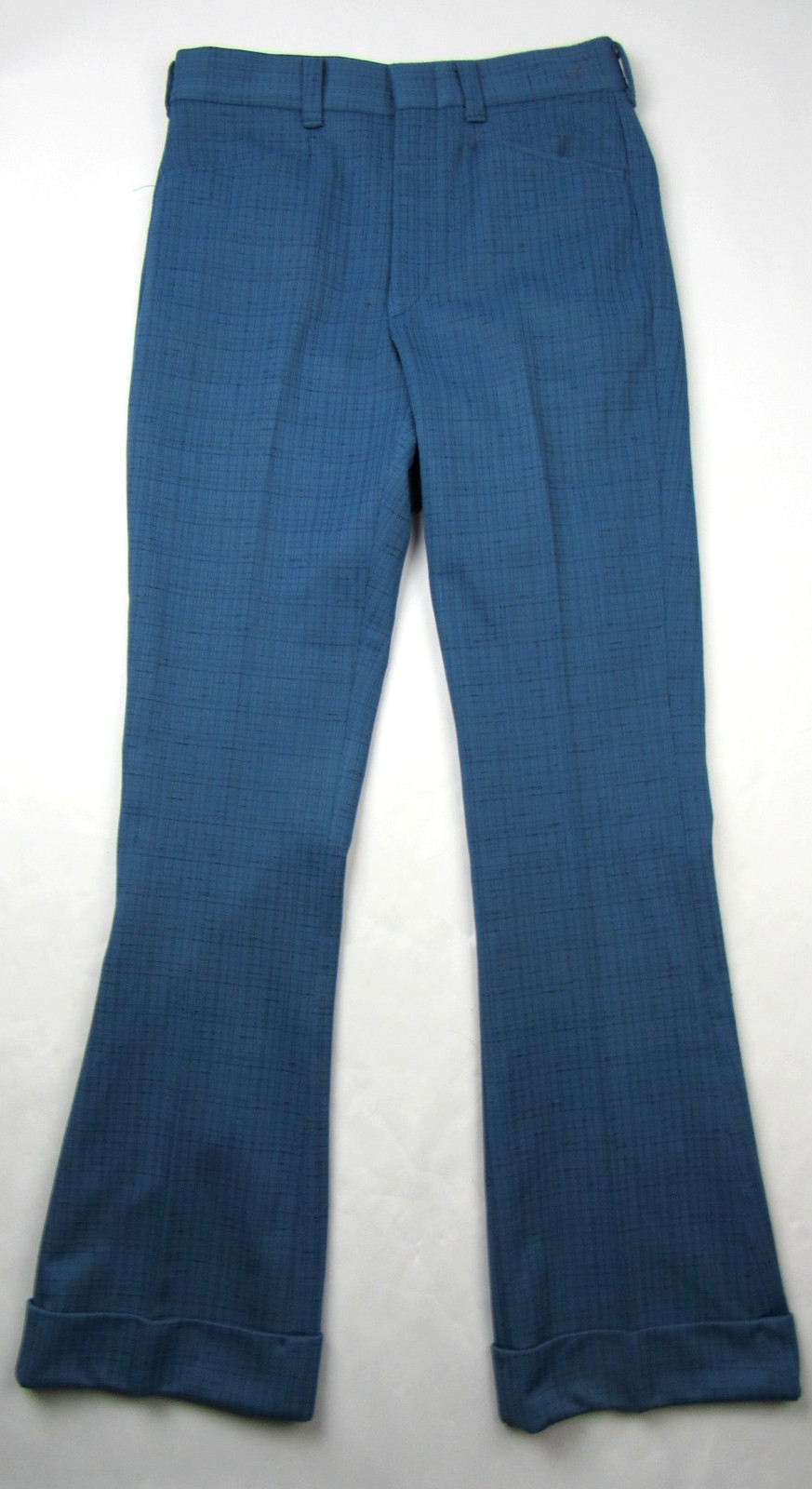 Vtg 1960’s Sears Kings Road Fleck Double Knit Bell Bottom Dress Pants 31 x 33