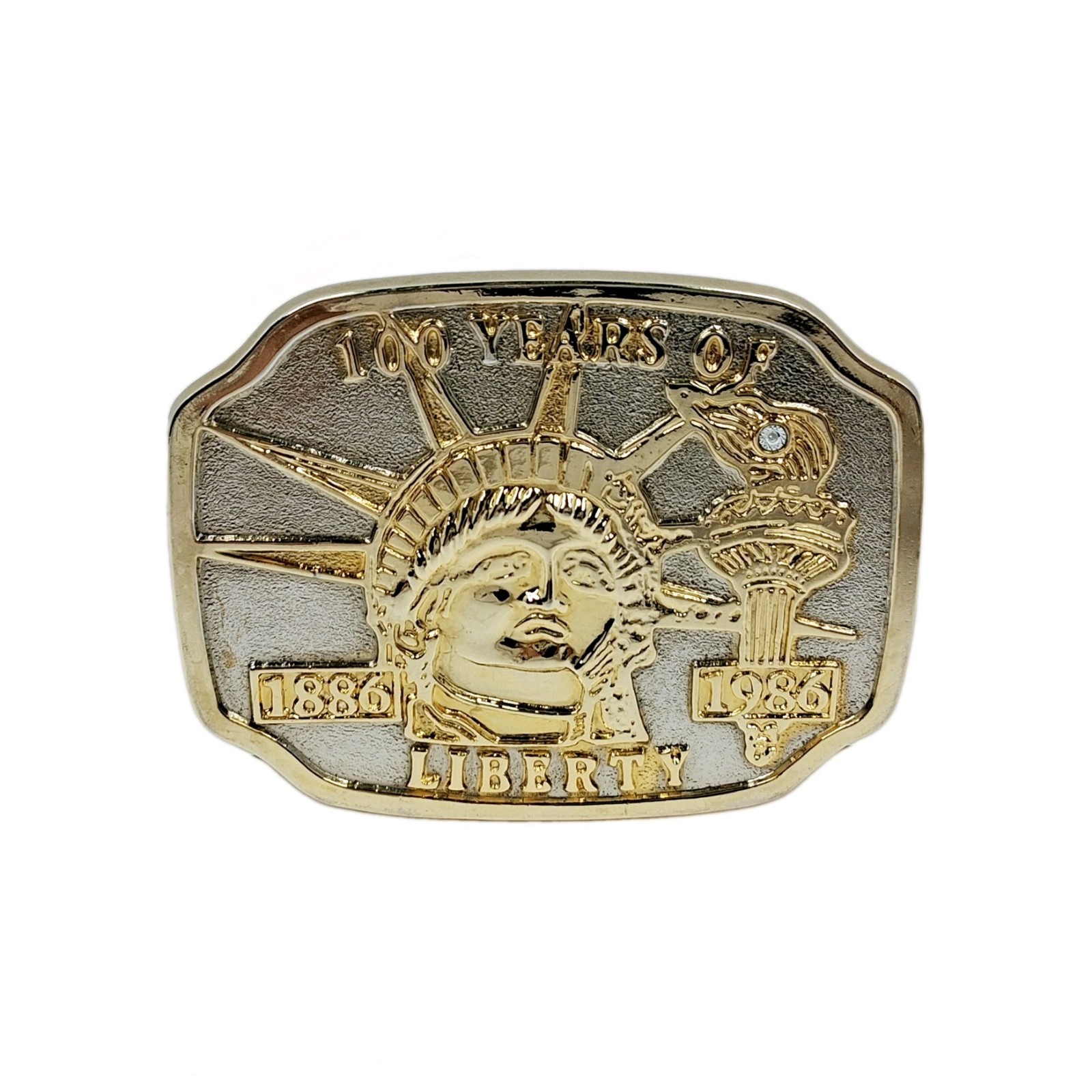 Statue of Liberty Metal Belt Buckle 100 Years of Liberty 1886-1986 Vintage